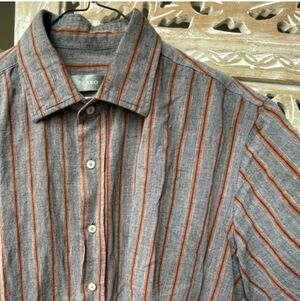 Azzaro designer linen button up (Italian) - size M